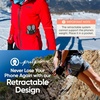image:imagePulpo Anti Theft Phone Leash with Retractable Dyneema Tether Secure Phone Leash and Strap for Skiing Kayak Travel and Festivals Fits Smartphones up to 68 Inches Ash Lavender2AM Black