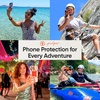 image:imagePulpo Anti Theft Phone Leash with Retractable Dyneema Tether Secure Phone Leash and Strap for Skiing Kayak Travel and Festivals Fits Smartphones up to 68 Inches Ash Lavender2AM Black