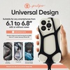 image:imagePulpo Safety Cell Phone Lanyard 2am Black  Slate Grey Bundle  Fits Smartphones Up to 68 Durable Neck Phone Holder Anti Pickpocket Silicone Phone Lanyards Anti Theft Phone Leash
