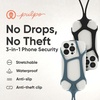 image:imagePulpo Safety Cell Phone Lanyard 2am Black  Slate Grey Bundle  Fits Smartphones Up to 68 Durable Neck Phone Holder Anti Pickpocket Silicone Phone Lanyards Anti Theft Phone Leash