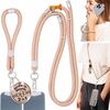 image:imagePulpo 2 in 1 Anti Theft Phone Lanyard and Wrist Strap for iPhone and Android Adjustable Cell Phone Leash and Universal Tether Hands Free Strap for Travel Running and Everyday Use BlackDusty Pink