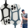 image:imagePulpo Safety Cell Phone Lanyard 2am Black  Slate Grey Bundle  Fits Smartphones Up to 68 Durable Neck Phone Holder Anti Pickpocket Silicone Phone Lanyards Anti Theft Phone Leash